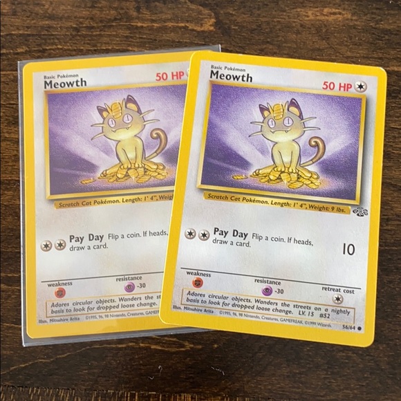 Pokémon Base Set Meowth Card (1995, 56/64) - Picture 5 of 5